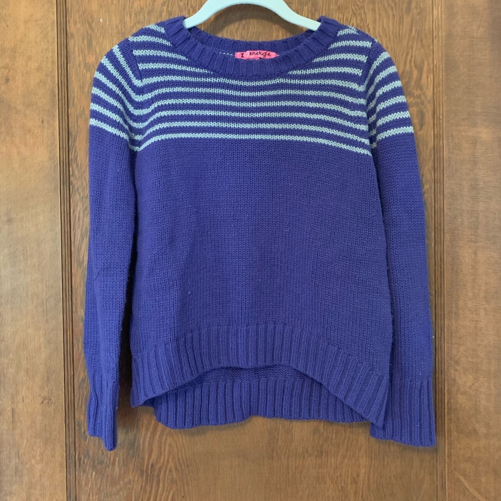 Purple and Grey high low sweater
